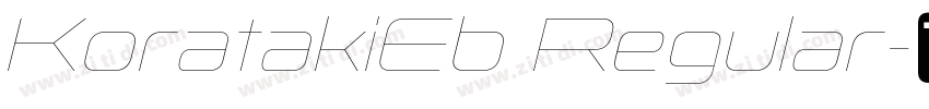 KoratakiEb Regular字体转换